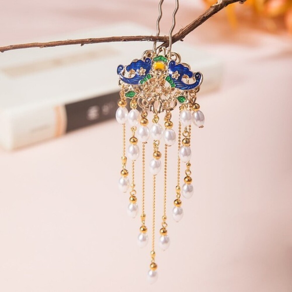 1pcs retro Style Hanfu Hair Accessories Step Shake Tassel Hair Stick